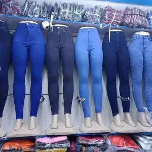 Women’s High Waist Breathable Slim Fit Denim Shorts Hip-Lifting Stretch Skinny Pants Ladies’ Skinny Jeans