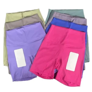 Women’s High Waist Fitness Sports Shorts Solid Color Yoga Pants with Soft Spandex/Nylon Comprehensive Training Jog Leggings