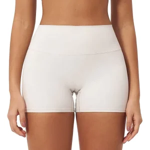Women’s High Waist Fitness Yoga Shorts Skin-Friendly Leggings Front Seamless Nude Feel Tummy Control Butt Lift Gym Sports Shorts