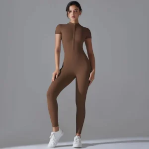 Women’s High Waist Gym Clothing Set Elastic Spandex Polyester Active Workout Yoga Leggings with Push up Stretch Soft Tight Style