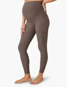 Women’s High Waist Pocket Pregnant Leggings Buttery Soft Everyday Tights Basic Style Full Length Active Leggings Maternity Wear
