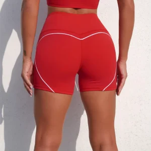 Women’s High Waist Seamless Fitness Shorts Yoga Gym Activewear Pants with Sweat Wicking and Four Way Stretch