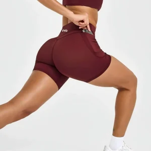 Women’s High Waisted Quick Drying Yoga Shorts Spandex Nylon Tummy Control Breathable Four Way Stretch Pockets for Outdoor