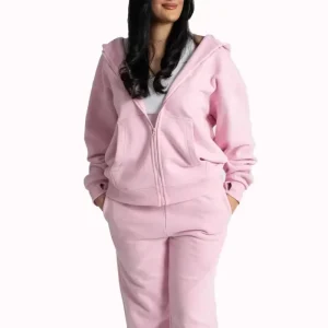 Women’s Hooded Zipper Hoodies Casual Design for Winter Front Logo Customizable Colors & Logo 100% Cotton Fleece