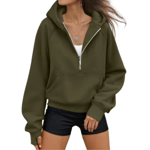 Womens Hoodies Fleece Fall Fashion Outfits Workout Sweatshirts Y2k Winter Zip up Jackets Oversized Tops Clothes