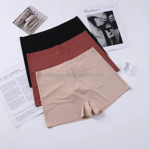 Women’s In Stock Stretched Soft Women’s Boxer Shorts Slim Thigh Panty Solid Color Elasticity Boyshort Underwear