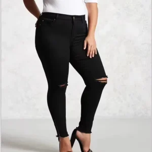 Women’s Jeans High-waisted Oversized Super Stretch Slim Fashion Pencil Pants Small Feet