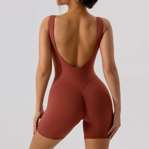 Women’s Jumpsuit Athletic Activewear Bodysuit Custom Print Workout One Piece Active Wear Jumpsuit