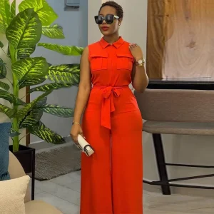 Women’s Jumpsuits Summer Elegant Casual Sleeveless Jumpsuit Casual Long Pants Rompers
