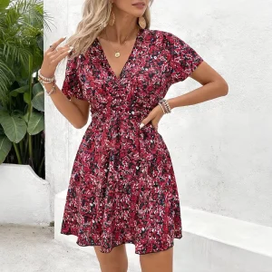 Women’s Knee-Length Casual Woven Dress Breathable & Washable ODM Supply Spring/Summer