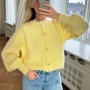 Women’s Knit Cardigan New Spring Fall Casual Crew Neck Sweater with Single breasted Button Soft Long Sleeve Sweater