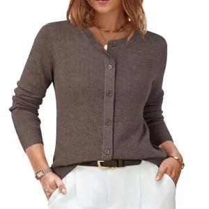 Women’s Knitted Cardigan Sweater Long sleeved Knitted Cardigan Casual(customizable)