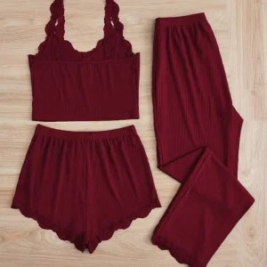 Women’s Knitted Soft Pajama Sets Various Styles Breathable And Comfortable For Home