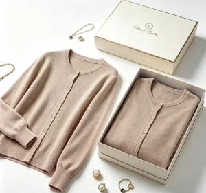 Women’s Knitwear 12GG 70% Viscose 30% Nylon Blend Knit Crew Neck Button Ultra Soft Breathable Autumn Knitwear Cardigan