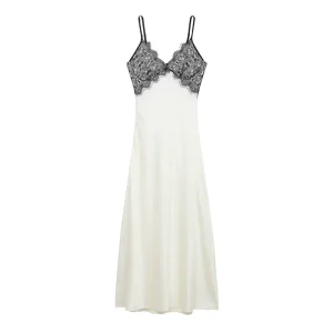 Women’s Lace Patchwork Dress Retro Sexy Suspender Elegant Women’s Dress