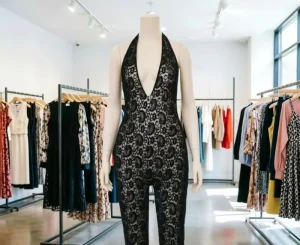 Women’s Lace Patchwork Halter Jumpsuit High Western Style V Neck Tie Backless Split Cropped Pants Romper for Summer Parties