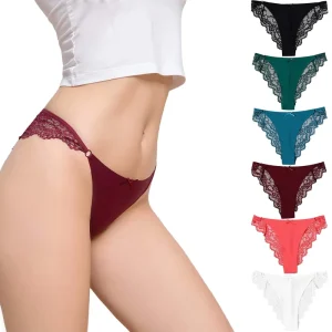 Women’s Lace Underwear Soft and Elastic Sexy Thick Bottom Underwear Seamless Bikini Lace Underwear