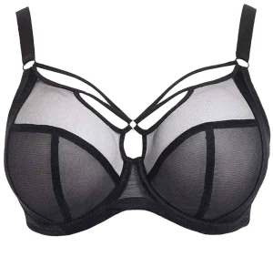 Women’s Large Cup Bra Set Custom Plus Size Halter with Sequined Free Lace Fine Flower Shoulder Strap Spandex Bow Decoration
