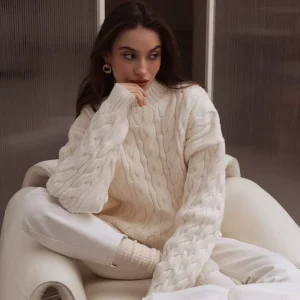 Women’s Lazy Loose Fit Regular Sleeve Casual Pullover Autumn Winter Turtleneck Sweater Anti Pilling Anti Wrinkle Thick