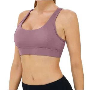 Women’s Lightweight Breathable Cut Out Sports Push Up Bra Removable Pads Four Way Stretch Quick Dry Plus Size Yoga Fitness Vest