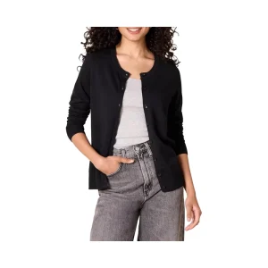 Women’s Lightweight Crewneck Cardigan Sweater Long Winter Casual Knit Button Decoration Plus Size