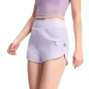 Women’s Lightweight Custom Yoga Shorts Ribbed Hip High Sports Leggings Fitting Sports Yoga Gym Shorts