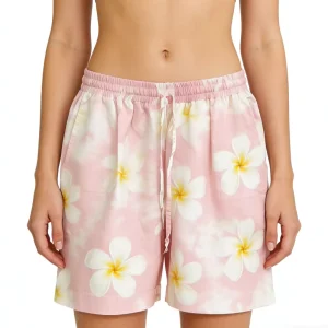 Women’s Lightweight Woven Shorts Custom Personalized Tie Dye Print Drawstring Elastic Waist Side Pocket Beach Casual Shorts
