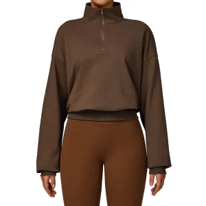 Women’s Lightweight Zip Up Hoodie Breathable and Windproof Thermal Athletic Sweatshirt for Spring Season for Running & Gym