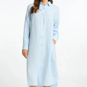 Women’s Linen Button Down Shirt Dress Organic Cotton Casual Dresses Long Sleeve One piece Shirts Skirts for Women