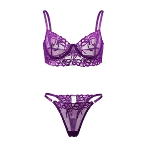 Women’s Lingerie Underwear Factory Winter New Lace 3D Embroidery Sexy Two piece Half Slips Adult ODM Thin