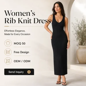 Women’s Long Knitted Dress Nylon Cotton Blend Slim Fit Ribbed Bodycon Maxi Sweater Dress Elegant Casual Knitwear
