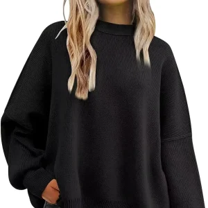 Women’s Long Sleeve Autumn Pullover Knitted Sweater Decoration for Winter