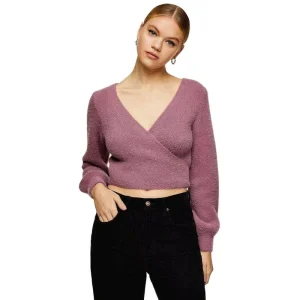 Women’s Long Sleeve Knit Sweater Fluffy Ballet Wrap Knitted Cardigan