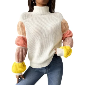 Women’s Long Sleeve Knitted Sweater Knit Jersey Pullover