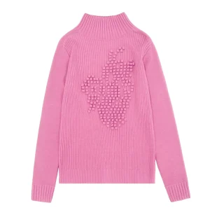 Women’s Long Sleeve Soft Pullover Turtleneck Knit Sweaters Cotton Knitted with Custom Logo ODM OEM Streetwear for Winter