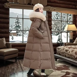 Women’s Long Warm Cotton Padded Parka Jacket Plus Size Thick Faux Fur Coat Zipper Factory Direct
