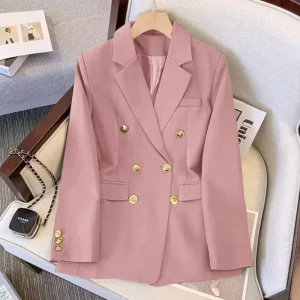 Women’s Loose Button Business Casual Coat Female Suit Office Lady Business Suit Tops Clothes