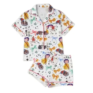 Women’s Loose Casual Knitted Loungewear Comfortable Breathable Soft ODM Pajama Set Elastic Waist Closure