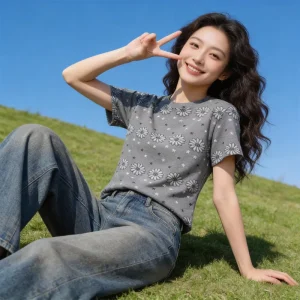 Women’s Loose Casual Short Sleeve Printed T-Shirt