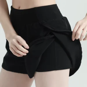 Women’s Loose Fit Casual Style Sports Shorts Breathable Fitness Yoga Material Anti-Slip Side Pocket Logo Mid Elastic Thin