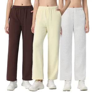 Women’s Loose Fit Running Pants Fashionable Wide Leg Yoga Pants with High Waist for Casual Sports Wear