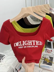 Women’s Loose Fitting Summer T Shirt Casual Joker Short Sleeve POLO with Front Logo Supply