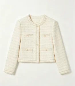 Women’s Loose Long Sleeve Crew Neck Sweater Cardigan Breathable Convertible Design with Single Color Stripes for Fall Season