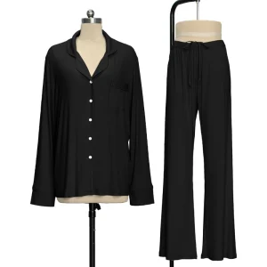 Women’s Lounge Sleep Set Lenzing Modal Ladies Sleepwear Pajama Set Soft Stretch Pjs Loungewear