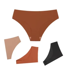Women’s Low Waist Solid Briefs Breathable Underwear Smooth Seamless Hipster Panties in Multiple Colors