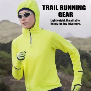 Women’s Marathon Training Hooded Top Breathable Running Sports Jacket
