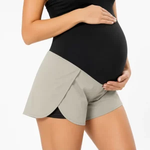 Women’s Maternity Shorts for Abdominal Exercise Running and Casual Wear in Summer