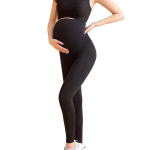 Women’s Maternity Yoga Pants High Waist Belly Support Trousers Pregnant Women Bottoming Sports Maternity Wear