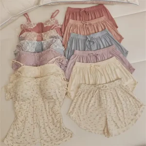 Women’s Modal Pajama 2 Piece Sleepwear Breathable Soft Loungewear Summer Pajama Set