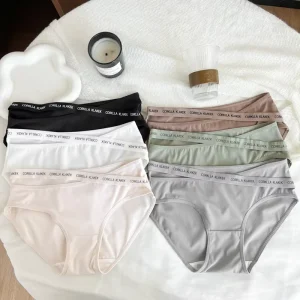 Women’s Moisture Wicking Mid Rise Panties Sexy Underwear No Roll No Chafing Thin Breathable Fashion Intimates for Daily Wear